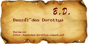 Beszédes Dorottya névjegykártya